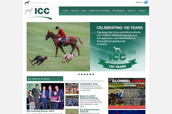 irishcoursingclub.ie site used Icctheme
