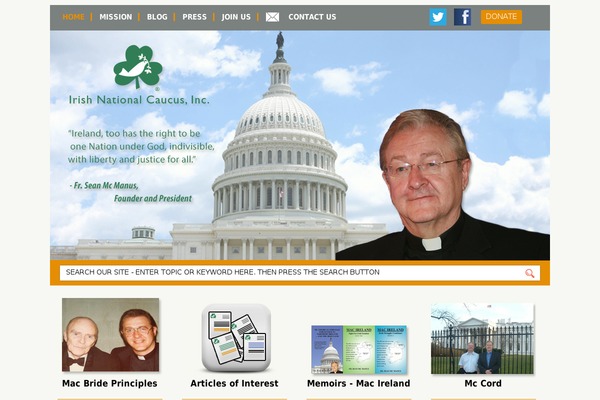 irishnationalcaucus.org site used Irish