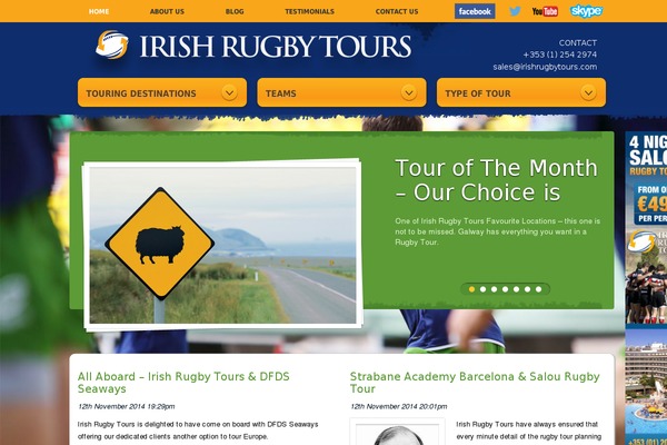 irishrugbytours.com site used Irishrugbytours