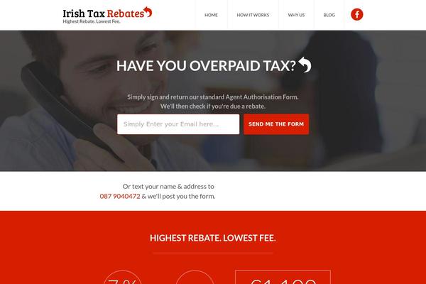 irishtaxrebates.ie site used Irish-tax-rebates