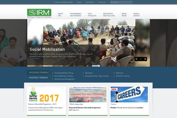 irm.edu.pk site used Irm-theme