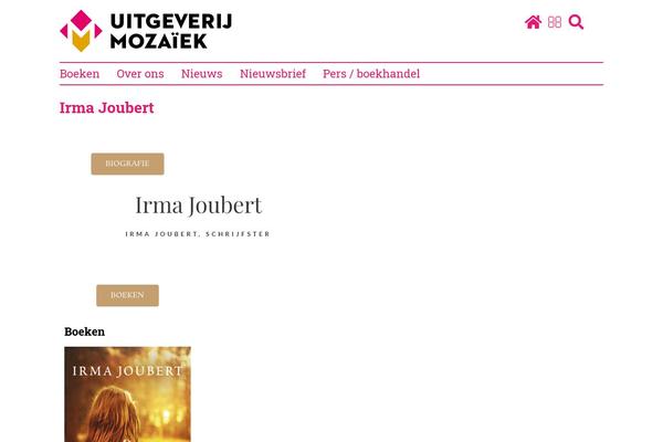 irmajoubert.com site used Mozaiek