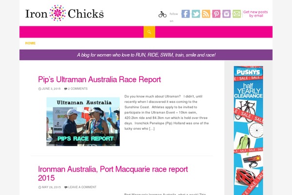 ironchicks.com.au site used Ironchicks