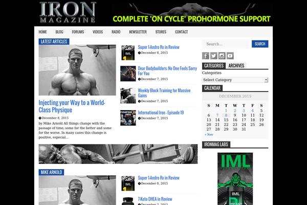 ironmag.com site used FlatNews – Responsive Magazine WordPress Theme