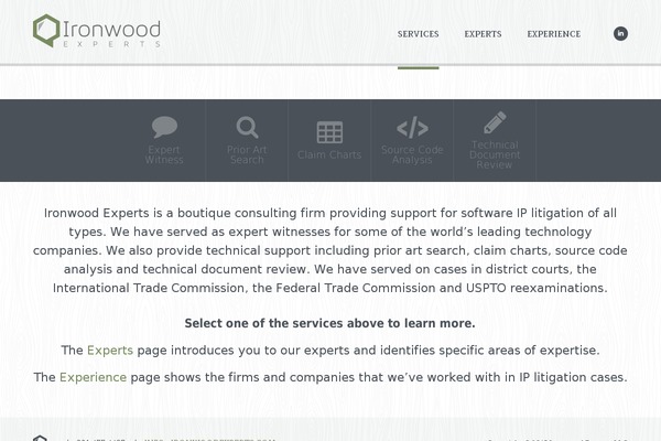 ironwoodexperts.com site used Ironwood