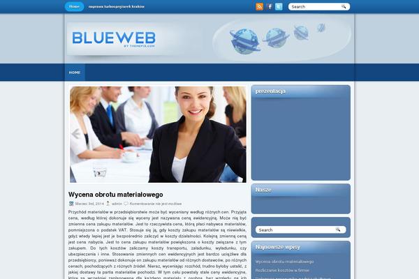 Blueweb theme site design template sample