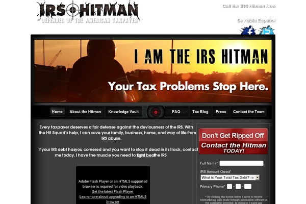 irs-hitman.com site used Irshitman
