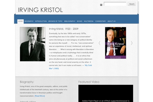 irvingkristol.org site used Thegreatthinkers