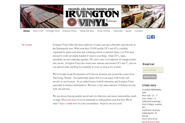 irvingtonvinyl.com site used Weaver II pro