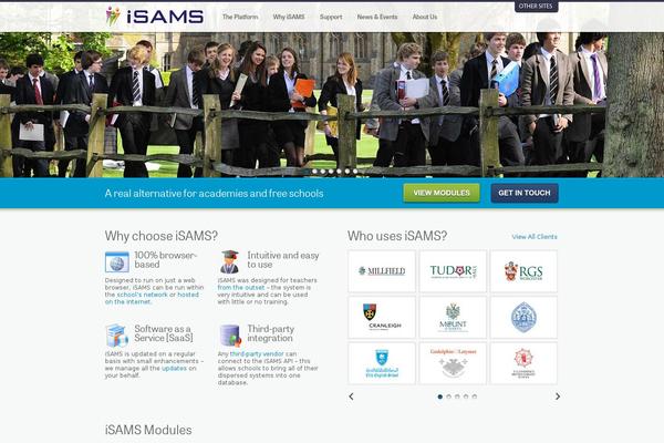 isams.com site used Isams-theme