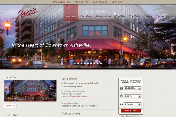 isasbistro.com site used Isas