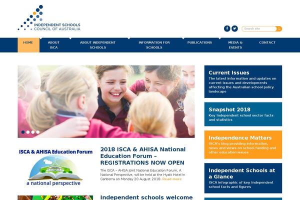 Isca theme site design template sample