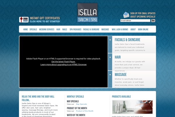isellasalonspa.com site used Isella
