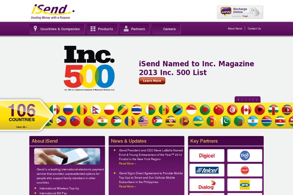 isendonline.com site used Isend