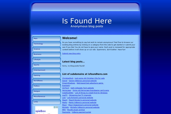 isfoundhere.com site used Core