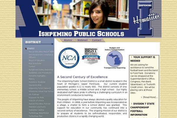ishpemingschools.org site used Ishpeming-schools