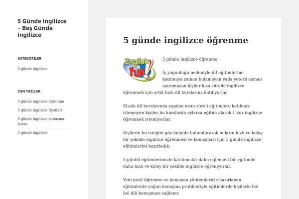 Twenty Fifteen theme site design template sample