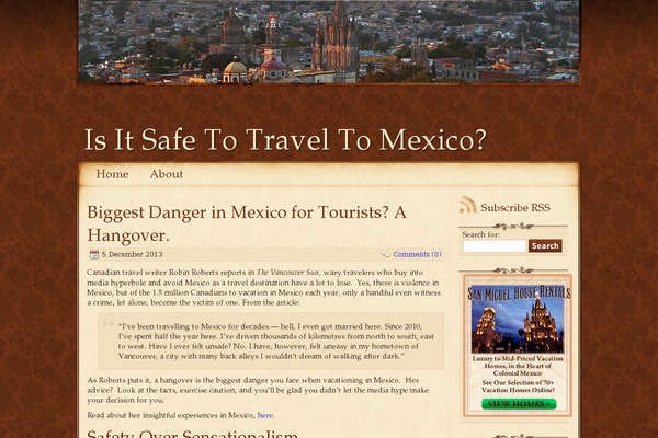 isitsafetotraveltomexico.com site used Aesthete