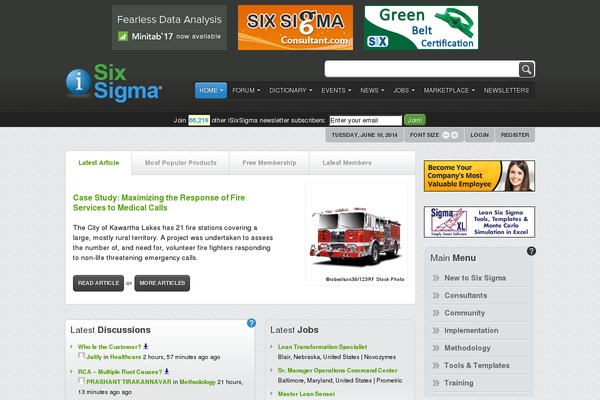 isixsigma.com site used Isixsigma-theme