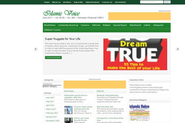 MagOne theme site design template sample