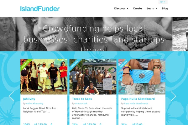 islandfunder.com site used Crowdpress