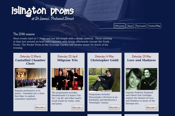 islingtonproms.org site used Proms