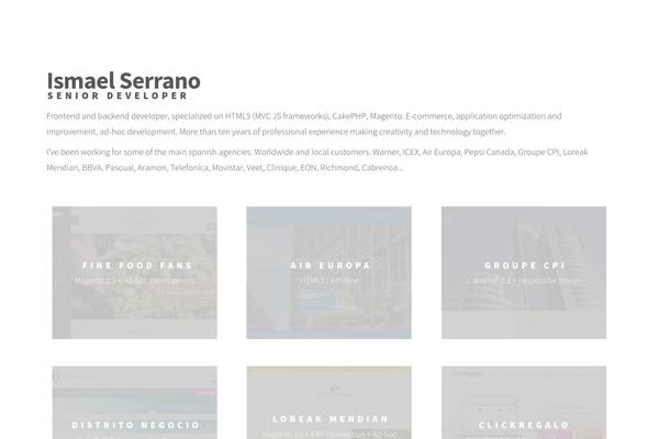 ismaserrano.com site used Sansserif_racer