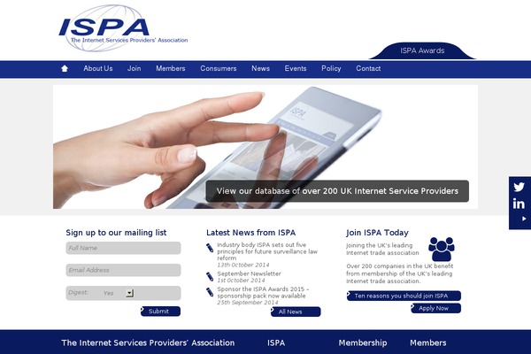 ispa.org.uk site used Ispa2014