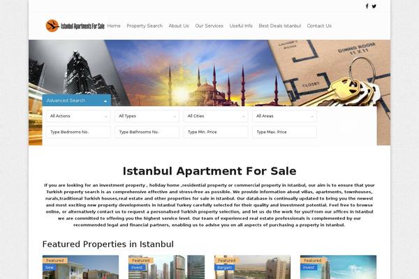 istanbulapartmentsforsale.com site used WP Residence