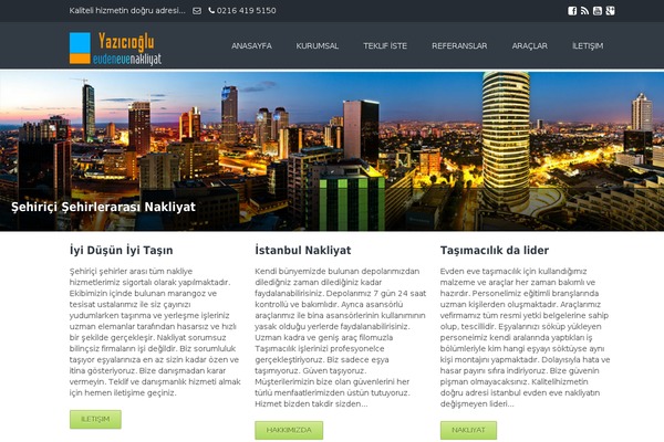 Nakliyat theme site design template sample