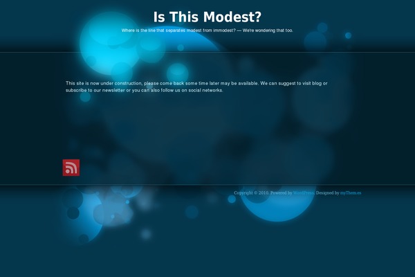 isthismodest.com site used my blue construction