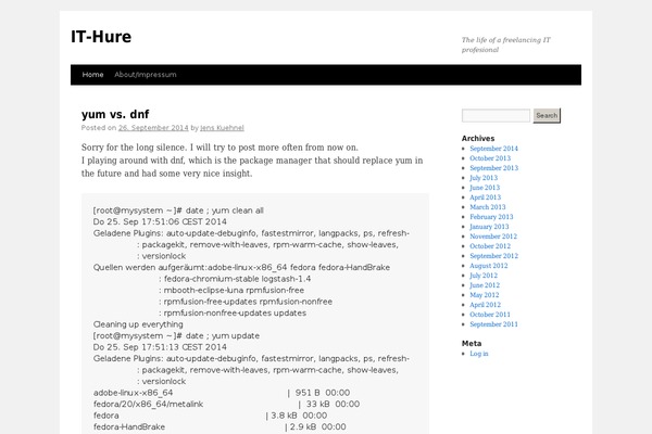 Twenty Ten theme site design template sample