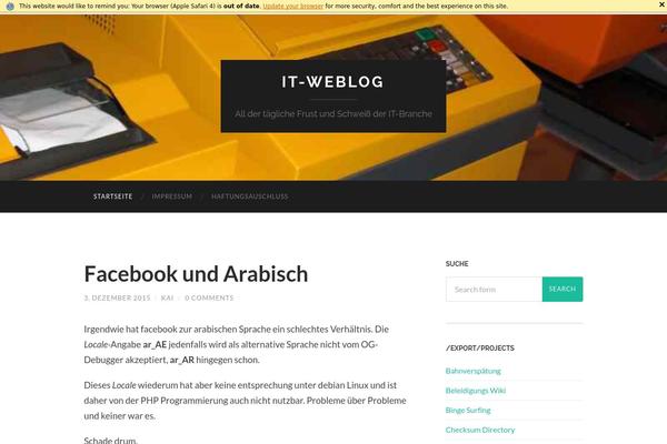 Hemingway theme site design template sample