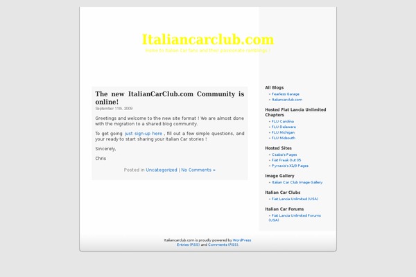 Default theme site design template sample