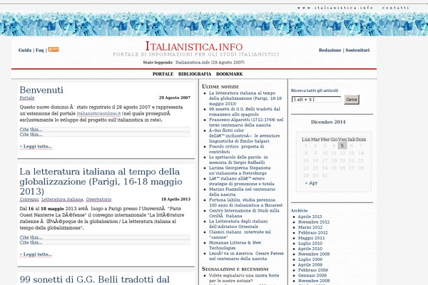 italianistica.info site used Italianistica.info-2007