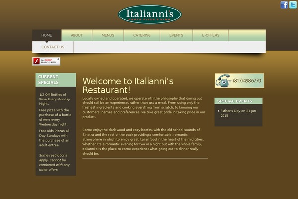 italiannishurst.com site used Italiannis