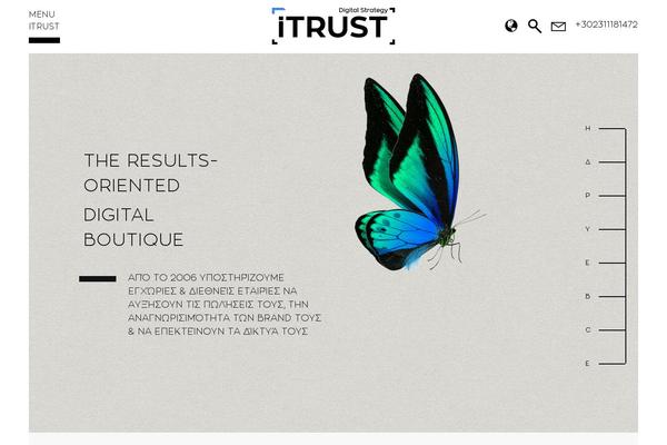itrust.gr site used Itrust-bootstrap-theme