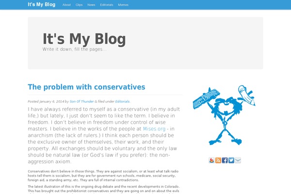 itsmyblog.com site used Wordpress Bootstrap Master