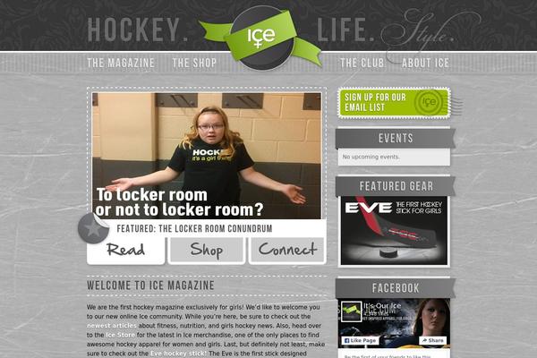 Ice theme site design template sample