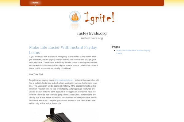 Ignite theme site design template sample