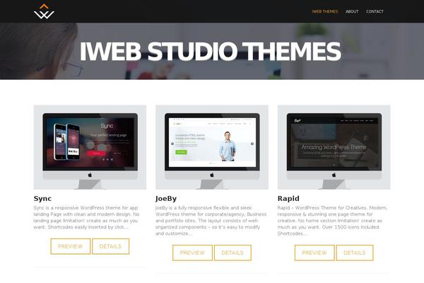 Numinous theme site design template sample