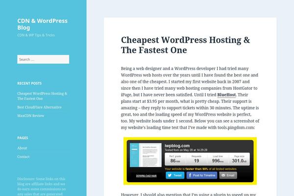 Twenty Fifteen theme site design template sample