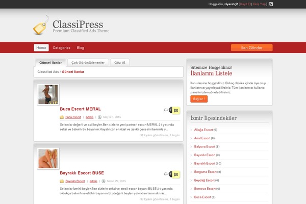 izmirbayaneskort.net site used ClassiPress