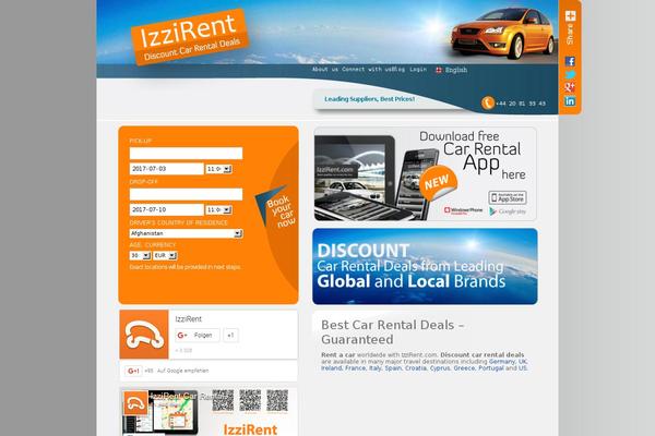 izzirent.com site used Izzirent