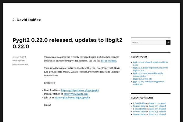 WordPress website example screenshot