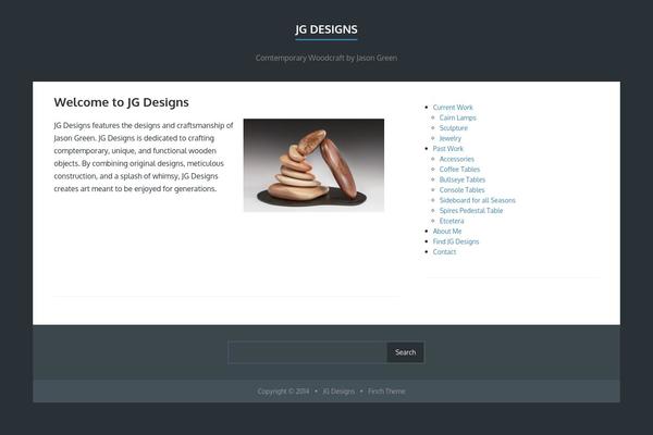 Finch theme site design template sample