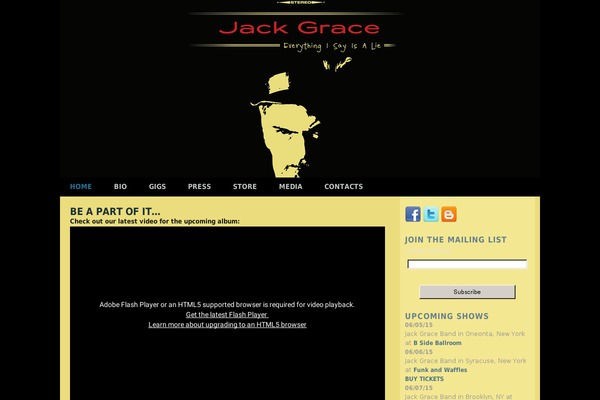 jackgrace.com site used Jackgraceband