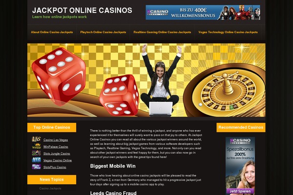 jackpotonlinecasinos.com site used Jackpot