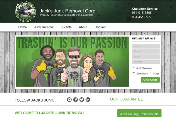 junk theme websites examples