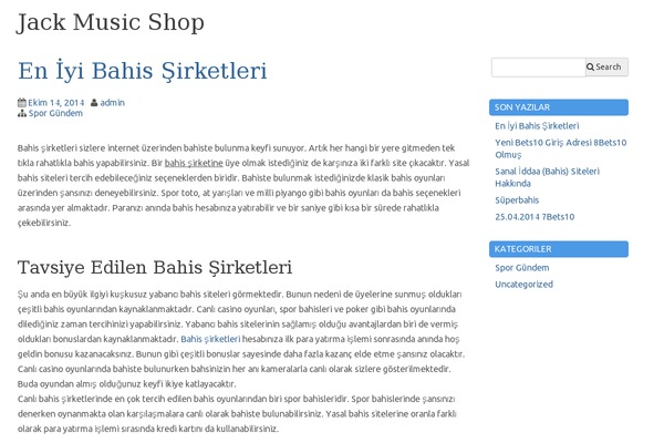 jacksmusicshop.com site used Alkimia